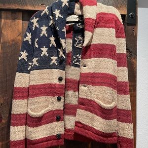 Unisex Polo by Ralph Lauren American Flag Cardigan